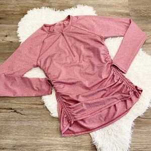 CALIA by Carrie Underwood Rash Guard Side Tie Long Sleeve Small Beach Swim